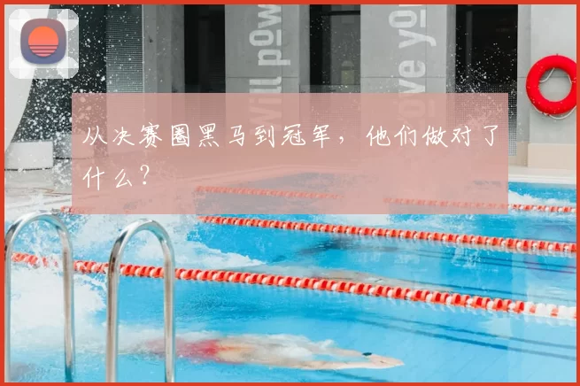 从决赛圈黑马到冠军,他们做对了什么?